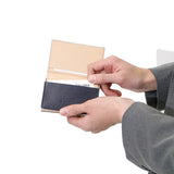 Pemegang Kad Perniagaan Kad Buggy Port Pelabuhan Koi Indigo Dyigo Leather Leather Leather Leather Lelaki Perniagaan Ladies Koi Koi Koi Koi Zys-094