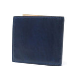 Buggy Port Wallet Port Port Bi-Fold Wallet Koi Indigo Dye Smooth Leather Leather Leather Kotak Jenis Koin Dompet Lelaki Lelaki Koi Koi Koi Zys-098
