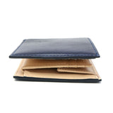 Buggy Port Wallet Port Port Bi-Fold Wallet Koi Indigo Dye Smooth Leather Leather Leather Kotak Jenis Koin Dompet Lelaki Lelaki Koi Koi Koi Zys-098