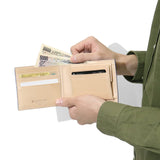 Buggy Port Wallet Port Port Bi-Fold Wallet Koi Indigo Dye Smooth Leather Leather Leather Kotak Jenis Koin Dompet Lelaki Lelaki Koi Koi Koi Zys-098
