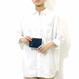 Buggy Port Wallet Port Port Bi-Fold Wallet Koi Indigo Dye Smooth Leather Leather Leather Kotak Jenis Koin Dompet Lelaki Lelaki Koi Koi Koi Zys-098