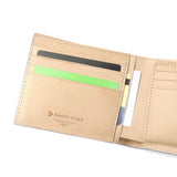 Buggy Port Wallet Port Port Bi-Fold Wallet Koi Indigo Dye Smooth Leather Leather Leather Kotak Jenis Koin Dompet Lelaki Lelaki Koi Koi Koi Zys-098
