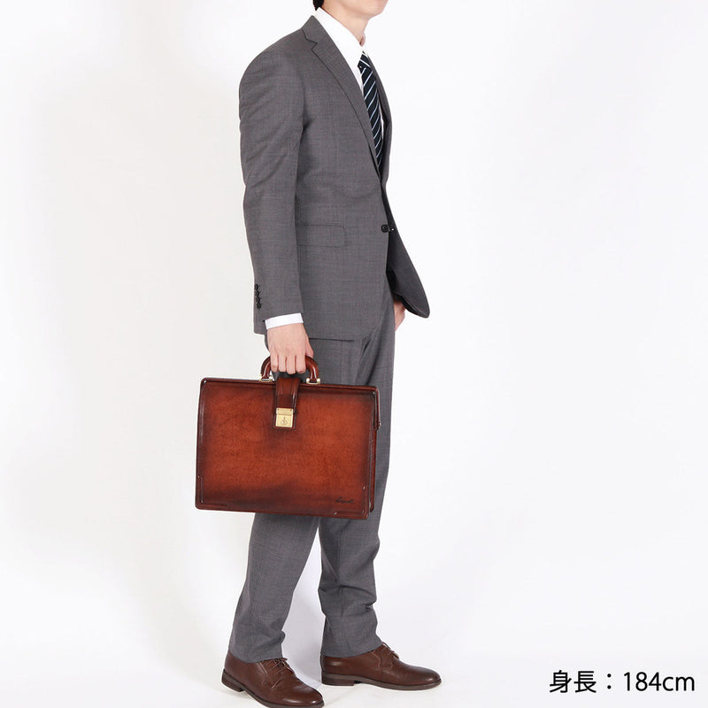 Aoki Bag Dless Bag Business Bag Men's Genuine Leather Leather AOKI Lagard G3 Briefcase Independent Doctor Bag Commuting Business Bag Business Trip A4 Made in Japan Licked Key Lock Original Brand Elegant Adult Lugard G-3 5233