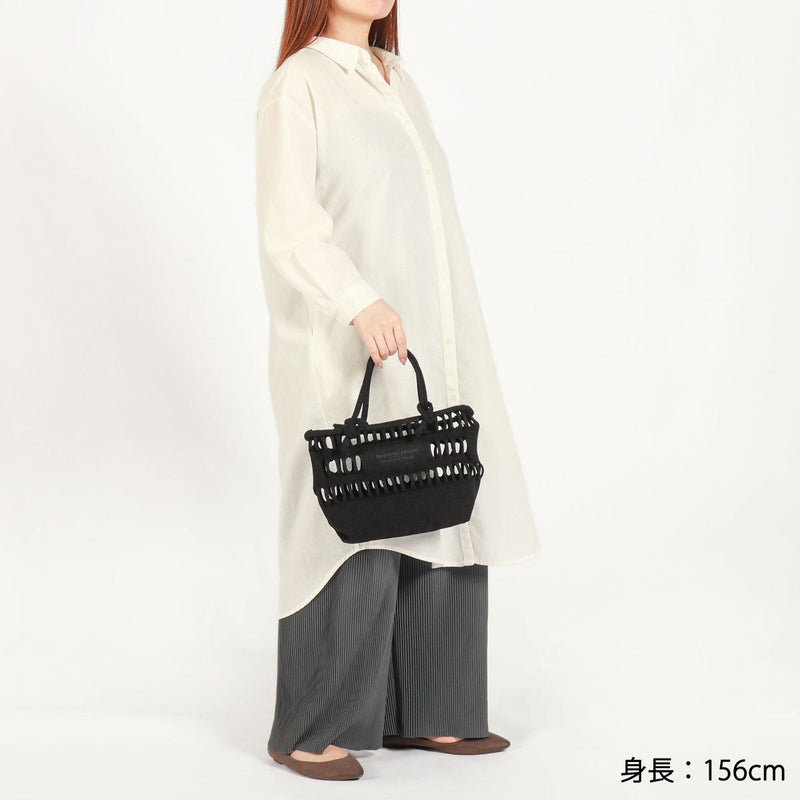 ビューティフルピープル トートバッグ konbu knit shopping busket bag S 611948