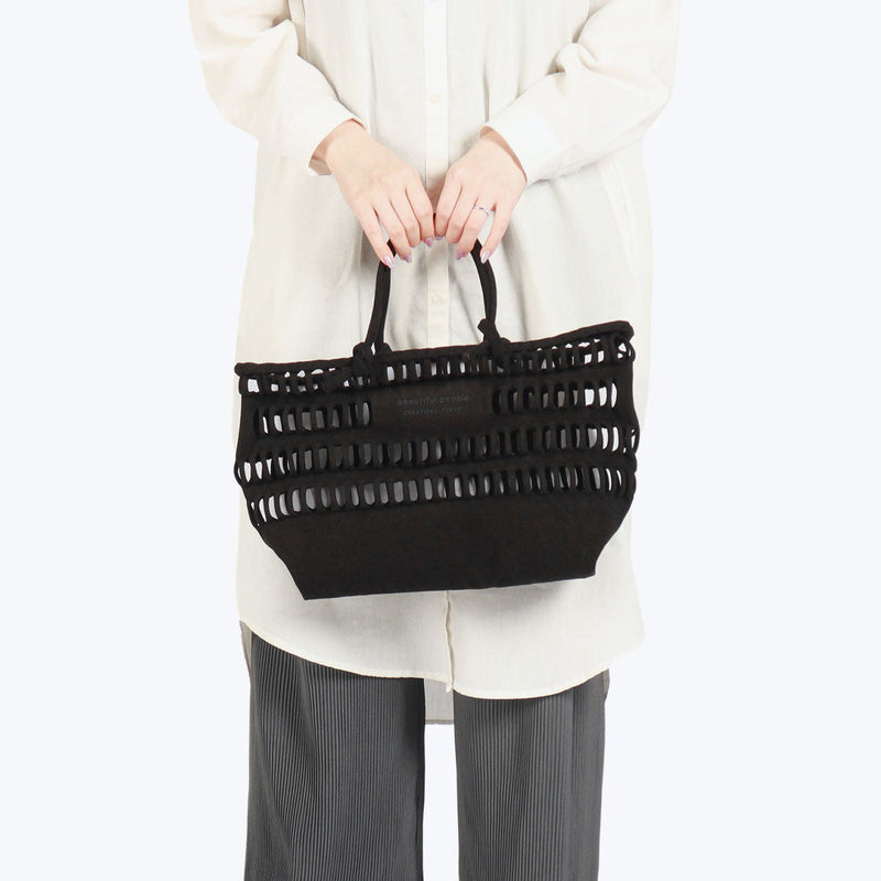 ビューティフルピープル トートバッグ konbu knit shopping busket bag 611949