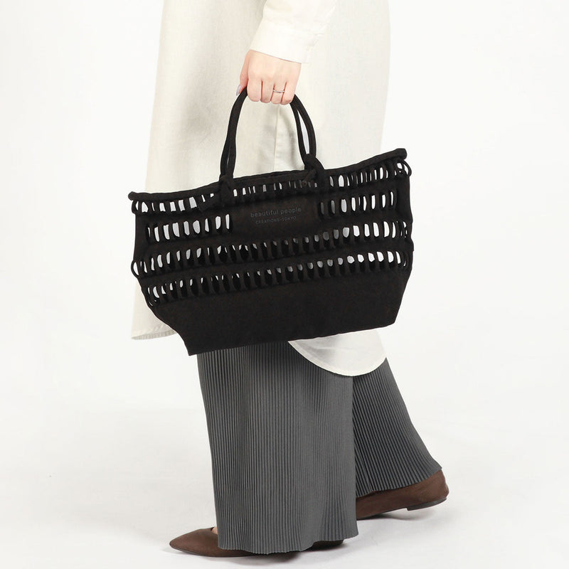 ビューティフルピープル トートバッグ konbu knit shopping busket bag 611949