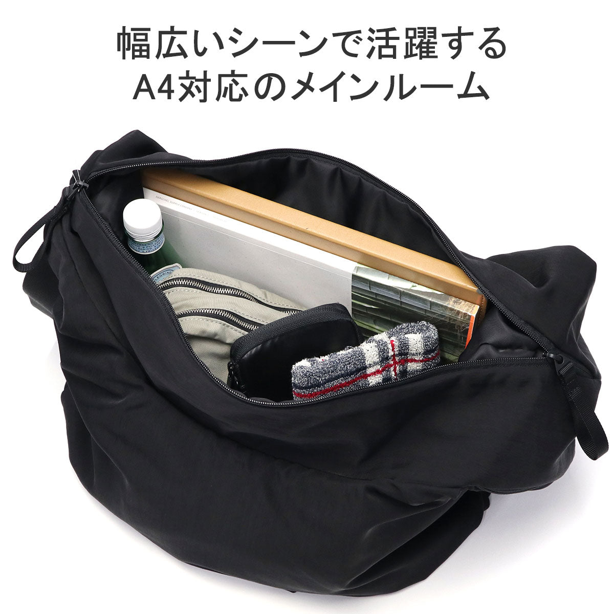 côte&ciel ブラックショルダーバッグ 正規品1年保証】 コートエシエル ショルダーバッグ メンズ