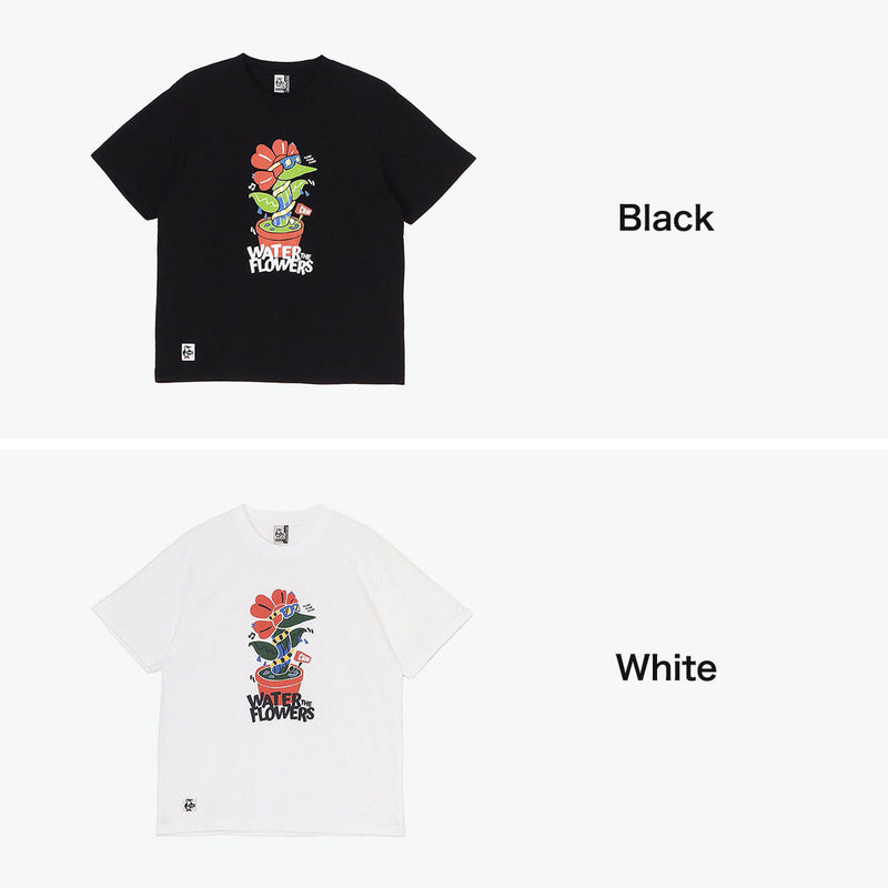 [Produk Jepun Tulen] T-shirt Chums untuk Lelaki dan Wanita, Lengan Pendek, Top Brand Chums, Dicetak, 100% Kapas, Luaran, Putih, Penolak Serangga, Hitam, Anti-Bug, Anti-Bug Air di Bunga T-Shirt CH01-2509