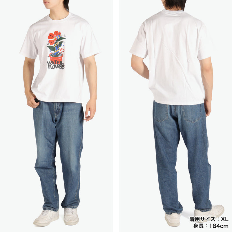 [Produk Jepun Tulen] T-shirt Chums untuk Lelaki dan Wanita, Lengan Pendek, Top Brand Chums, Dicetak, 100% Kapas, Luaran, Putih, Penolak Serangga, Hitam, Anti-Bug, Anti-Bug Air di Bunga T-Shirt CH01-2509