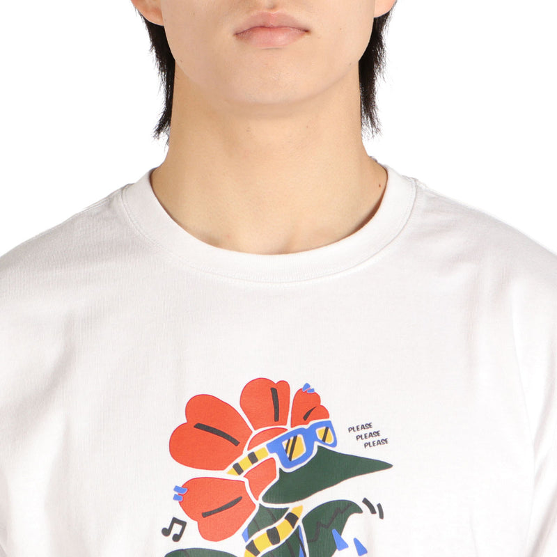 [Produk Jepun Tulen] T-shirt Chums untuk Lelaki dan Wanita, Lengan Pendek, Top Brand Chums, Dicetak, 100% Kapas, Luaran, Putih, Penolak Serangga, Hitam, Anti-Bug, Anti-Bug Air di Bunga T-Shirt CH01-2509