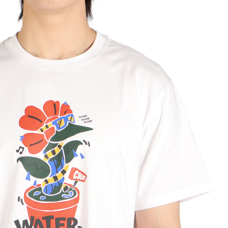 [Produk Jepun Tulen] T-shirt Chums untuk Lelaki dan Wanita, Lengan Pendek, Top Brand Chums, Dicetak, 100% Kapas, Luaran, Putih, Penolak Serangga, Hitam, Anti-Bug, Anti-Bug Air di Bunga T-Shirt CH01-2509