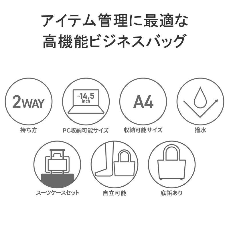 マンハッタンパッセージ ブリーフケース メンズ ナイロン ブランド MANHATTAN PASSAGE ビジネスバッグ カバン 2WAY 肩掛け 斜めがけ 軽量 大容量 14.5L 撥水 A4 PC 14.5インチ 自立 底鋲 通勤 営業 Plus 2.1 3310