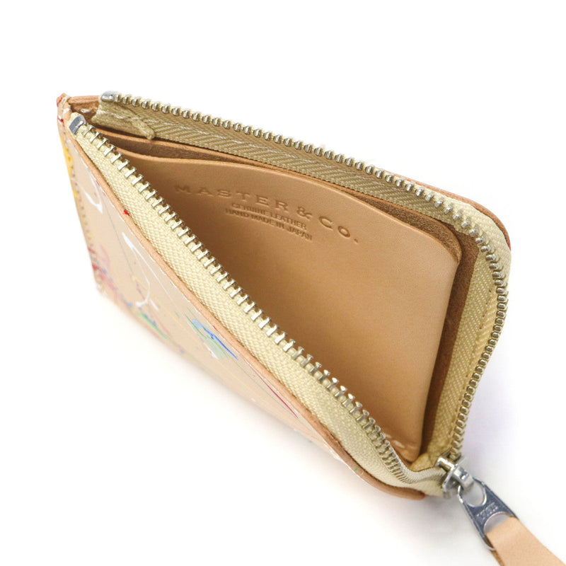 Master and Coin Case Coin Purse Ladies Men's Leather Leather Cute Brand Master & Co. Small genuine leather mini wallet compact thin slim lightweight card L -shaped fastener made in Japan Double Butt Colours MC154666666666