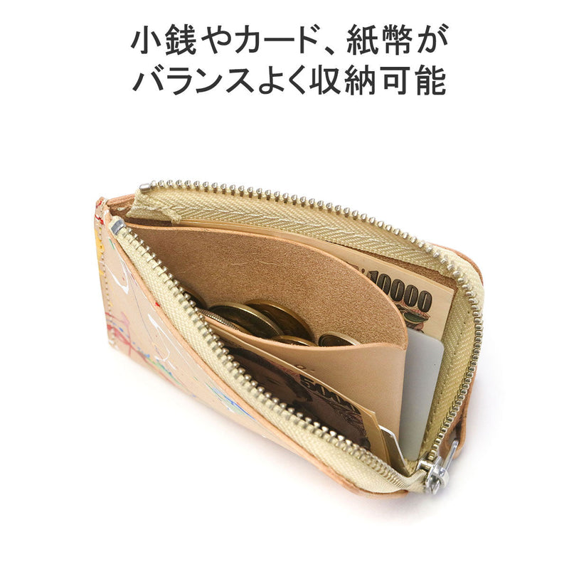 Master and Coin Case Coin Purse Ladies Men's Leather Leather Cute Brand Master & Co. Small genuine leather mini wallet compact thin slim lightweight card L -shaped fastener made in Japan Double Butt Colours MC154666666666