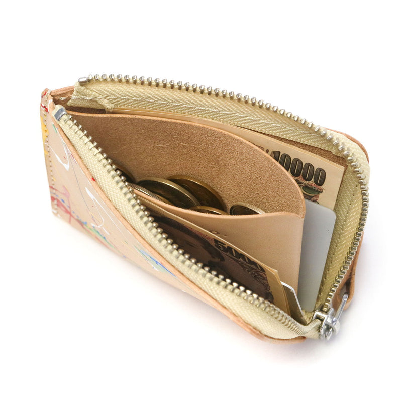 Master and Coin Case Coin Purse Ladies Men's Leather Leather Cute Brand Master & Co. Small genuine leather mini wallet compact thin slim lightweight card L -shaped fastener made in Japan Double Butt Colours MC154666666666