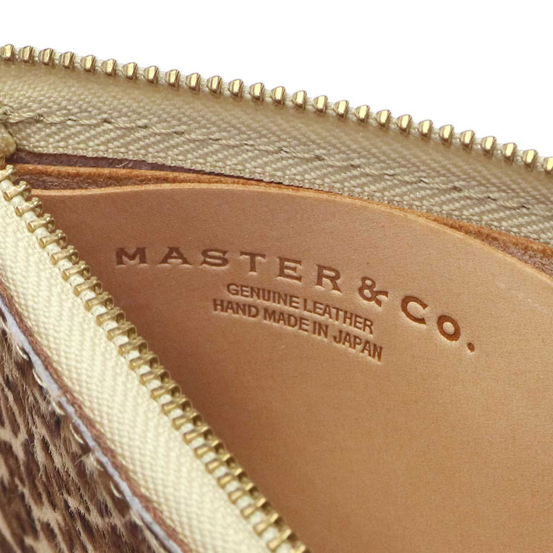 マスターアンドコー コインケース 小銭入れ レディース メンズ 革 かわいい ブランド MASTER&Co. 財布 小さい 本革 ミニ財布 コンパクト 薄型 スリム 軽量 カード L字ファスナー 日本製 ハラコ HAIRCALF COLOURS MC1140