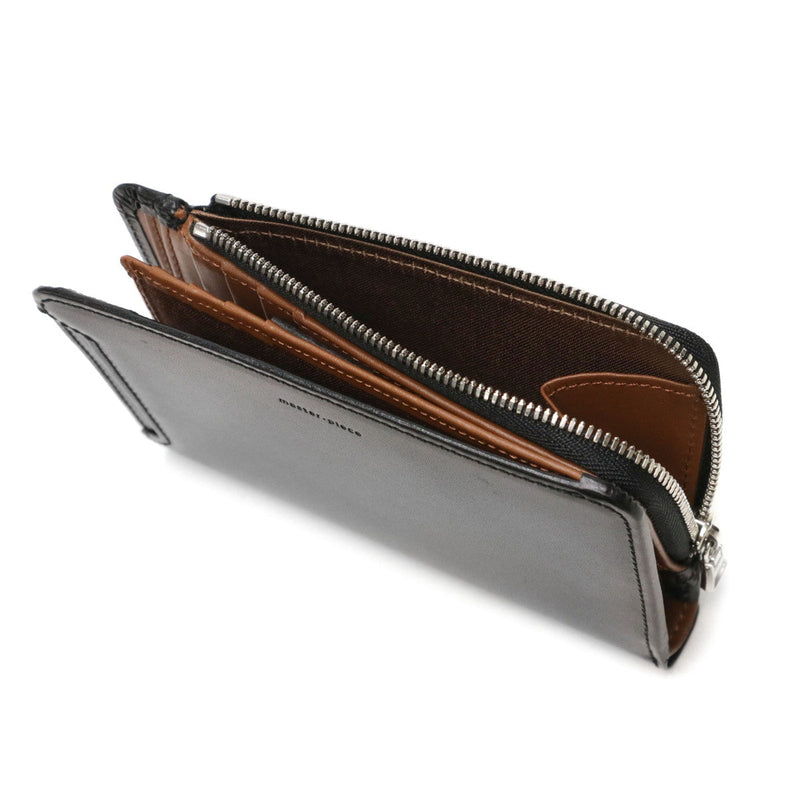 [Regular dealer] Masterpiece Wallet Men's Ladies Wallet Master-Piece Bi-folded brand card Put on Genuine Leather Coin Purse 30s Fastener Leather NOTCH Made in Japan 223051