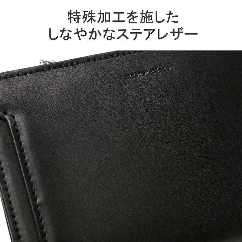 [Regular dealer] Masterpiece Wallet Men's Ladies Wallet Master-Piece Bi-folded brand card Put on Genuine Leather Coin Purse 30s Fastener Leather NOTCH Made in Japan 223051