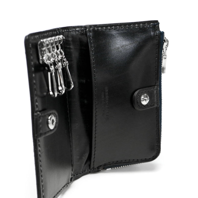 [常规经销商] MASTER PICES KEY CASE掌握Bridle Coin Coin Purse Leather Card薄迷你紧凑型Bridle皮​​革制造的日本男士女士04235