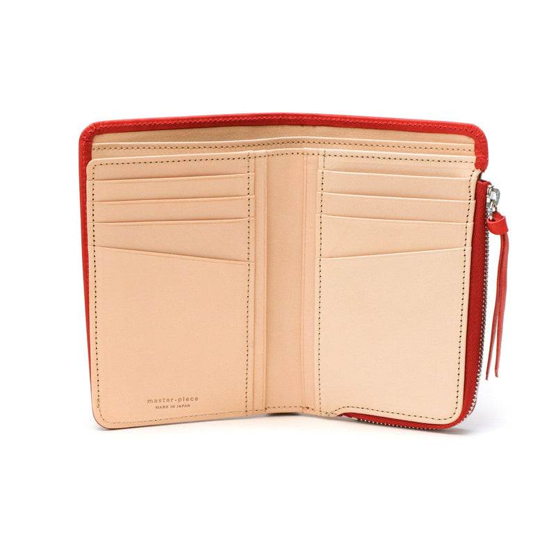 [Regular dealer] Masterpiece Bi-fold Wallet Brand Men's Ladies Women's Leather Leather Coin Purse With Wallet Squin Master-Piece Bi-fold Genuine Leather Coin Purse Outward Leather Lightweight ROUGH Made in Japan 223421