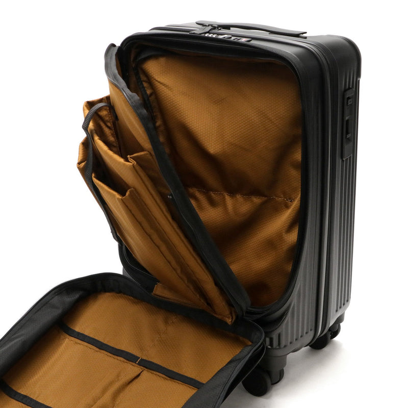 Introduced on TV! Master Piece Suitcase Inn-board MASTER-PIECE Opening Front Open 34L Stylish Slee Carry Case Stopper Polycarbonate TSA Partition Travel Brand TROLLEY 505002