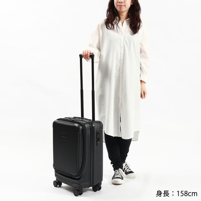 Introduced on TV! Master Piece Suitcase Inn-board MASTER-PIECE Opening Front Open 34L Stylish Slee Carry Case Stopper Polycarbonate TSA Partition Travel Brand TROLLEY 505002