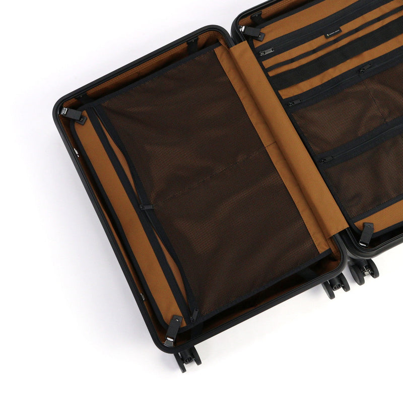 Master Piece Suit Case M Size M Master Piece Case Large Frame Type Stopper 75L Large capacity TSA TS Lock Travel Fashionable Simple Durable Black Durable Polycarbonate 505003