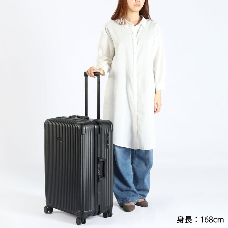 Master Piece Suit Case M Size M Master Piece Case Large Frame Type Stopper 75L Large capacity TSA TS Lock Travel Fashionable Simple Durable Black Durable Polycarbonate 505003