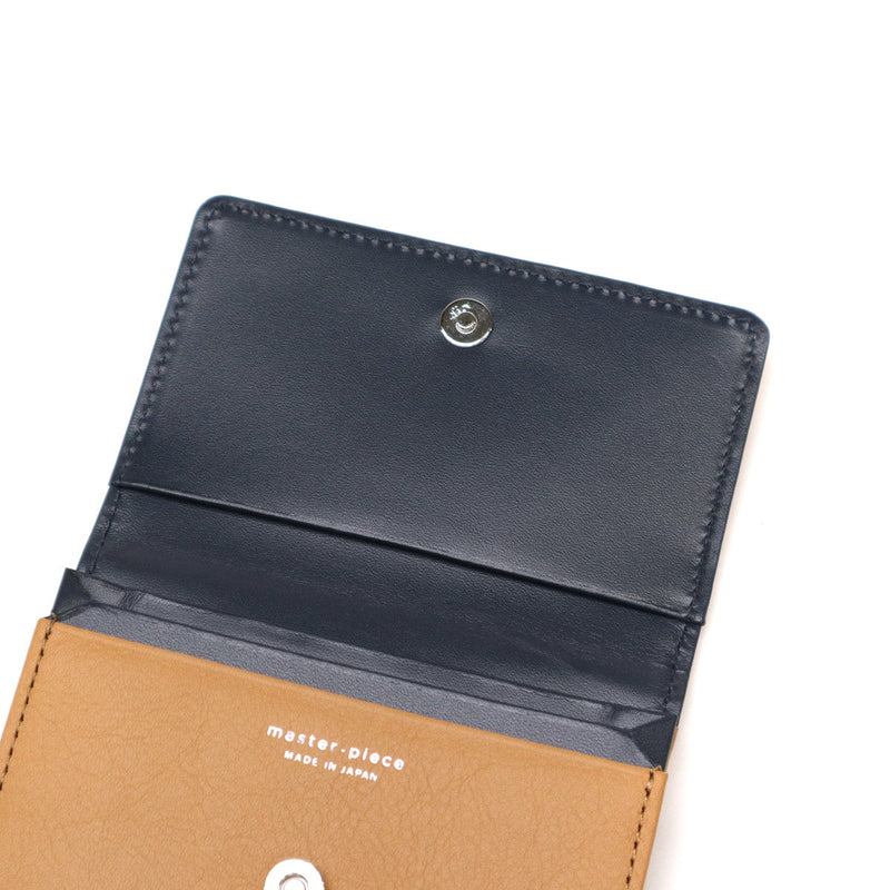 [Regular dealer] Masterpiece card case Business Card holder Thin Slim Men Ladies Ladies Genuine Leather Leather Master-Piece Lightweight brand Gift Card Italian Leather Made in Japan Refine 223164