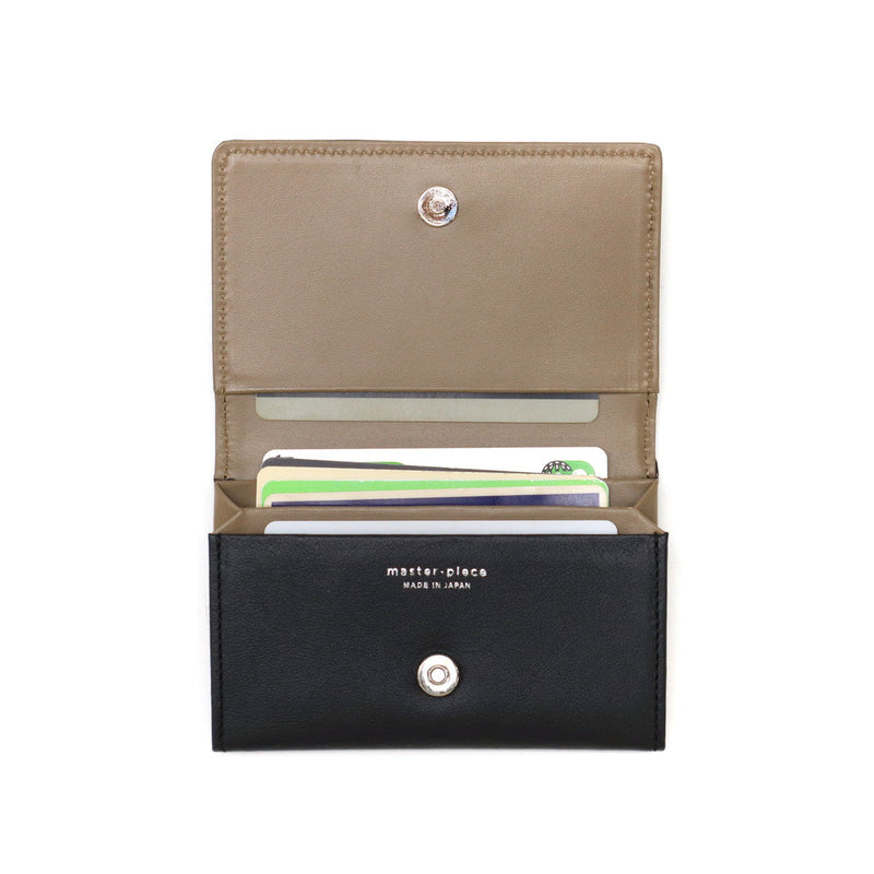 [Regular dealer] Masterpiece card case Business Card holder Thin Slim Men Ladies Ladies Genuine Leather Leather Master-Piece Lightweight brand Gift Card Italian Leather Made in Japan Refine 223164