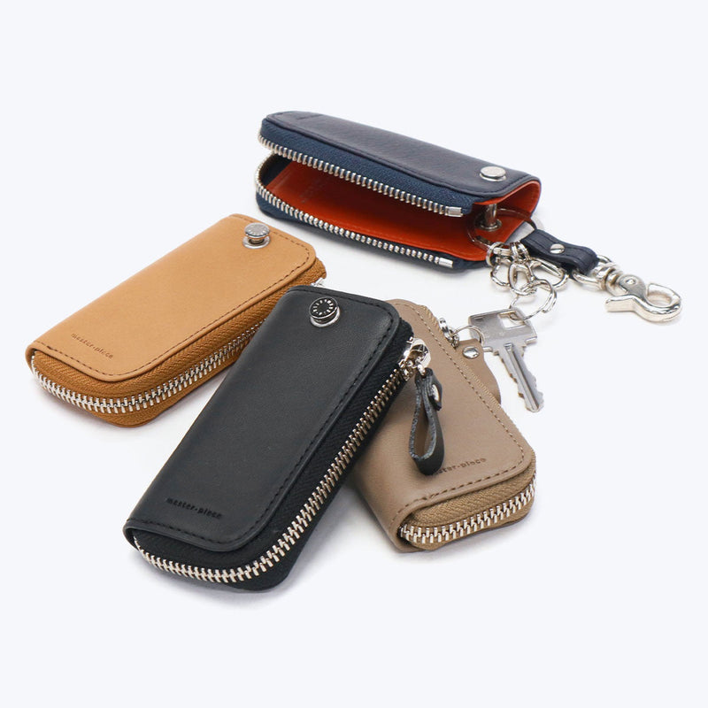 [Regular dealer] Master Piece Key Case Men's Ladies Smart Key brand MASTER-PIECE Genuine Leather Leather Leather Cowhide Square Fashionable Compact small Leather Key Case Leather Key Cases Made in Japan Refine 223165