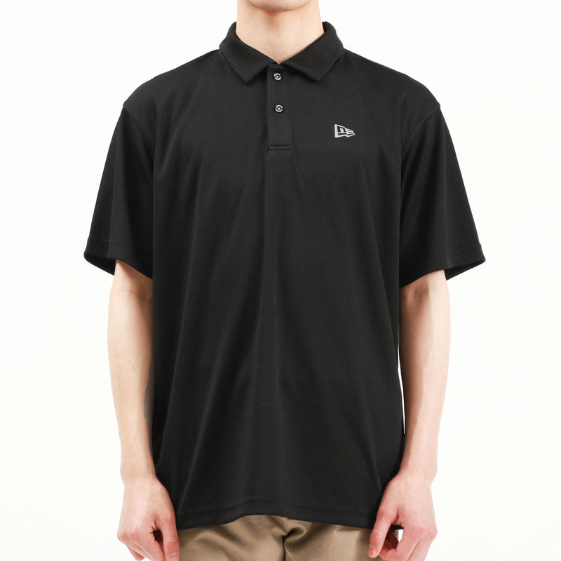 [Regular dealer] New Era Golf Wear NEW ERA GOLF Short Sleeve Kanoko Polo Shirt DOT Tops Shirt Sweat Sweat Fast Dry Antibacterial UV Cut M L Spring / Summer Sports Logo Men's Ladies Unisex