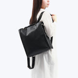 Route Tote Bag Ladies A4 Large-capacity zipper with large capacity zipper Bag commuting Lightweight Brand Beautiful Brand Vertical Independent Fashionable Light plain 2WAY Rucksack Simple Business Adult Black LT.