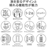 W by Wpc. スーツケース 機内持ち込み S Sサイズ ダブルバイダブリュピーシー キャリーケース 軽量 軽い 拡張 キャスター ストッパー ストッパー付き TSA 35L 小型 かわいい シンプル おしゃれ 耐久性 丈夫 静音 sincere 69000