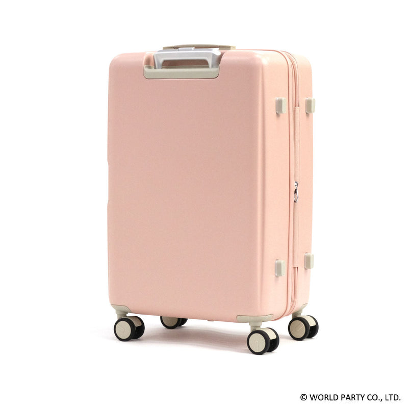 W by WPC. Suitcase MM M M size Double Byprupie Sea Carry Case Lightweight Lightweight cute cute TSA Rock stopper with sturdy solid casters pink white sincere 69001