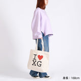 X Girl Tote Bag I LOVE XG LOGO CANVAS TOTE BAG 105243053002