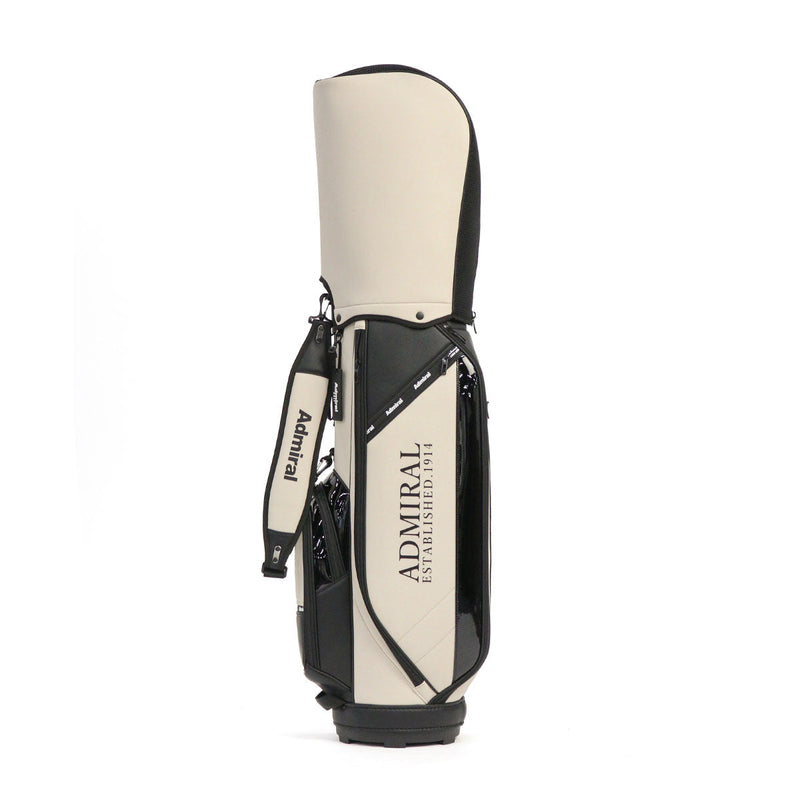 アドミラルゴルフ キャディバッグ メンズ レディース カート Admiral GOLF ブランド 大人 ゴルフ かっこいい 9型 46インチ 5分割 合皮 ゴルフバッグ ロゴ フード おしゃれ トラッド カートキャディバッグ ADMG5BC7