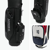 アドミラルゴルフ キャディバッグ メンズ レディース カート Admiral GOLF ブランド 大人 ゴルフ かっこいい 9型 46インチ 5分割 合皮 ゴルフバッグ ロゴ フード おしゃれ トラッド カートキャディバッグ ADMG5BC7