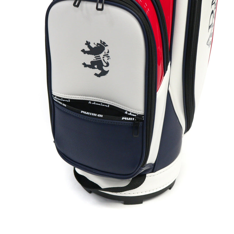 アドミラルゴルフ キャディバッグ メンズ レディース カート Admiral GOLF ブランド 大人 ゴルフ かっこいい 9型 46インチ 5分割 合皮 ゴルフバッグ ロゴ フード おしゃれ トラッド カートキャディバッグ ADMG5BC7