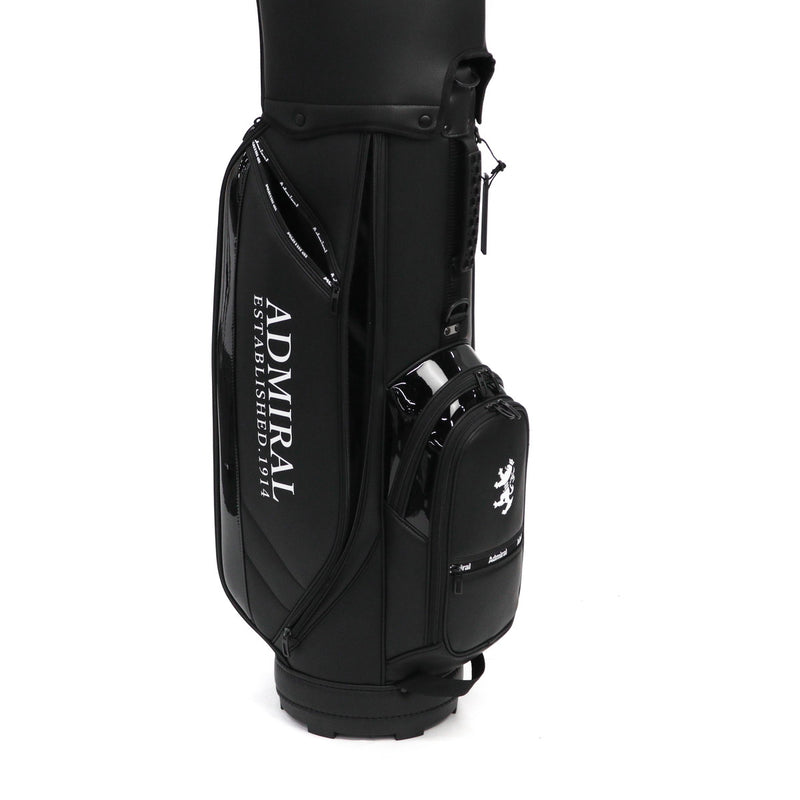 アドミラルゴルフ キャディバッグ メンズ レディース カート Admiral GOLF ブランド 大人 ゴルフ かっこいい 9型 46インチ 5分割 合皮 ゴルフバッグ ロゴ フード おしゃれ トラッド カートキャディバッグ ADMG5BC7