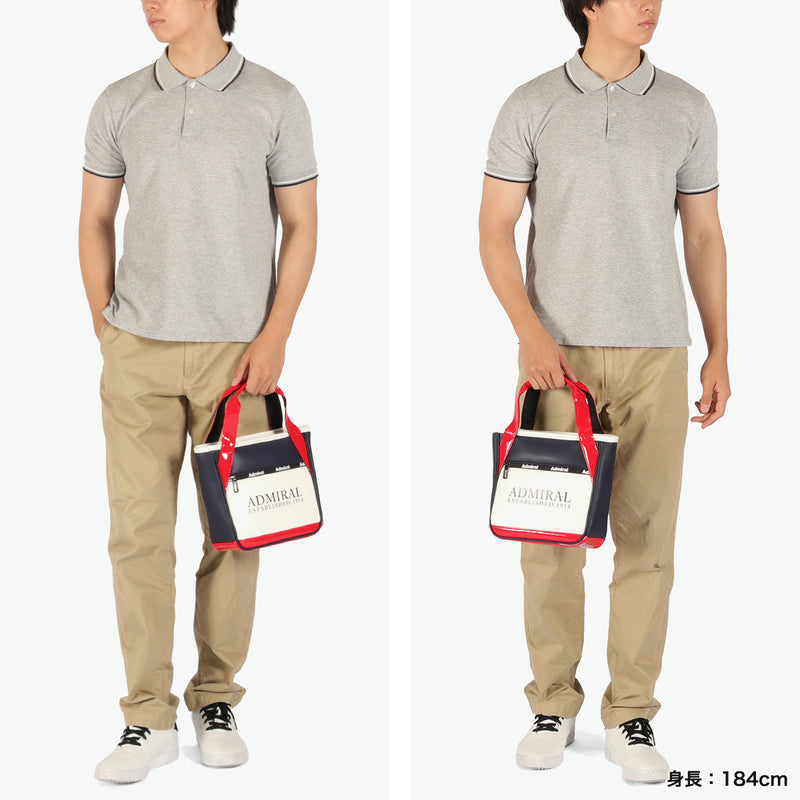 アドミラルゴルフ カートバッグ メンズ レディース 軽量 ゴルフ 小さめ Admiral GOLF バッグ ブランド トートバッグ ゴルフバッグ スポーツ シンプル おしゃれ 合皮 保冷 保温 A5 トラッド ラウンドバッグ ADMZ5BT6