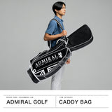 アドミラルゴルフ キャディバッグ メンズ レディース カート Admiral GOLF ブランド 大人 ゴルフ かっこいい 9型 46インチ 6分割 フード ロゴ 合皮 ゴルフバッグ カートキャディバッグ トラディショナル ADMG3BC4