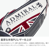 アドミラルゴルフ キャディバッグ メンズ レディース カート Admiral GOLF ブランド 大人 ゴルフ かっこいい 9型 46インチ 6分割 フード ロゴ 合皮 ゴルフバッグ カートキャディバッグ トラディショナル ADMG3BC4