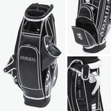 アドミラルゴルフ キャディバッグ メンズ レディース カート Admiral GOLF ブランド 大人 ゴルフ かっこいい 9型 46インチ 6分割 フード ロゴ 合皮 ゴルフバッグ カートキャディバッグ トラディショナル ADMG3BC4