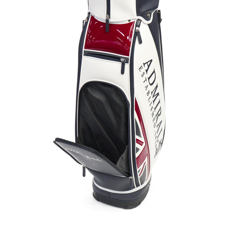 アドミラルゴルフ キャディバッグ メンズ レディース カート Admiral GOLF ブランド 大人 ゴルフ かっこいい 9型 46インチ 6分割 フード ロゴ 合皮 ゴルフバッグ カートキャディバッグ トラディショナル ADMG3BC4