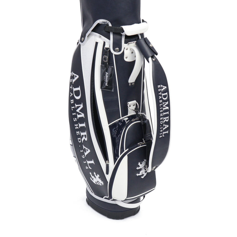 アドミラルゴルフ キャディバッグ メンズ レディース カート Admiral GOLF ブランド 大人 ゴルフ かっこいい 9型 46インチ 6分割 フード ロゴ 合皮 ゴルフバッグ カートキャディバッグ トラディショナル ADMG3BC4