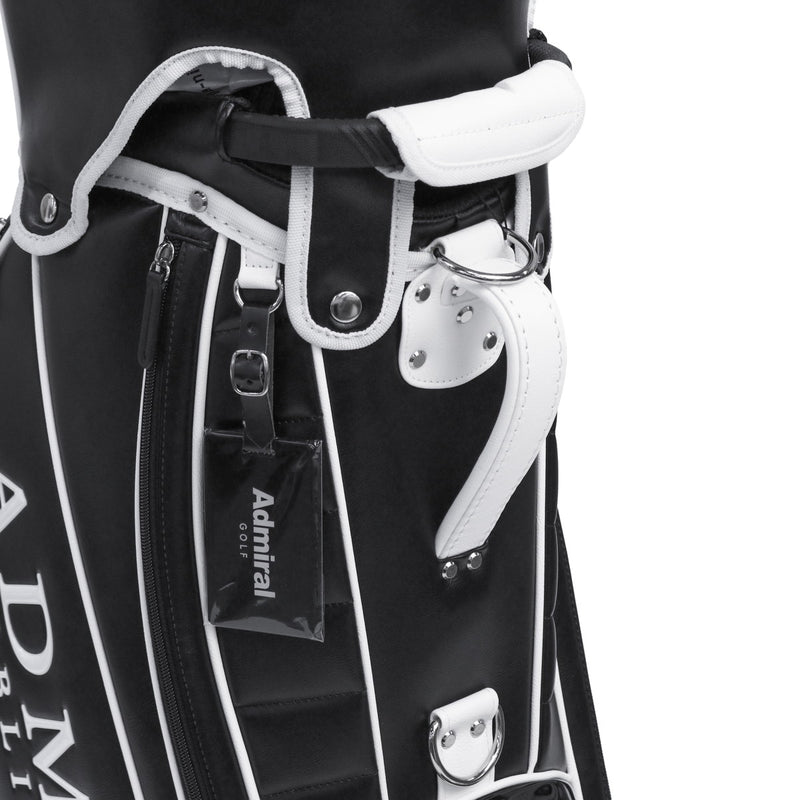 アドミラルゴルフ キャディバッグ メンズ レディース カート Admiral GOLF ブランド 大人 ゴルフ かっこいい 9型 46インチ 6分割 フード ロゴ 合皮 ゴルフバッグ カートキャディバッグ トラディショナル ADMG3BC4