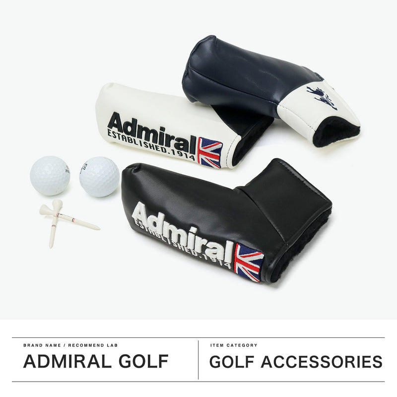 アドミラルゴルフ ヘッドカバー パター おしゃれ ブランド Admiral GOLF かっこいい パターカバー ピン型 軽量 メンズ レディース クラブカバー マグネット ロゴ 刺繍 ゴルフ ブレード ADMG2BH5