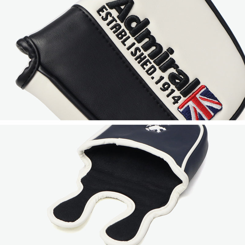 アドミラルゴルフ ヘッドカバー メンズ レディース パターカバー マレット Admiral GOLF ブランド 大人 ゴルフ かっこいい マレット型 パター カバー おしゃれ 軽量 軽い マグネット式 ロゴ ゴルフ用品 ADMG3BH4