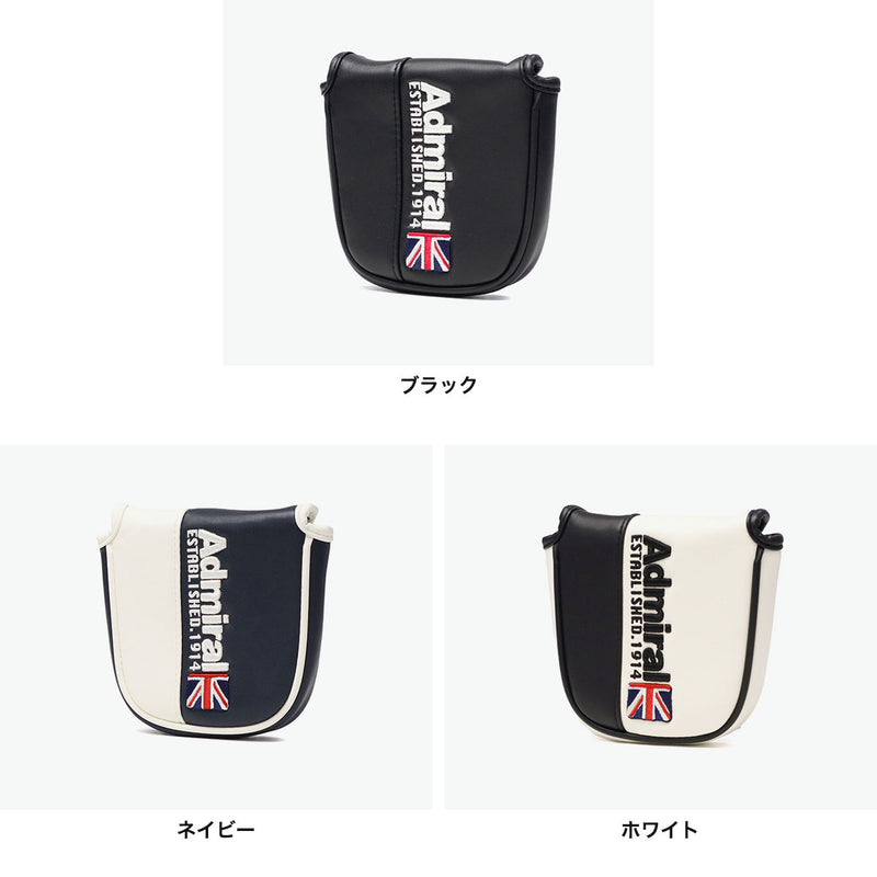 アドミラルゴルフ ヘッドカバー メンズ レディース パターカバー マレット Admiral GOLF ブランド 大人 ゴルフ かっこいい マレット型 パター カバー おしゃれ 軽量 軽い マグネット式 ロゴ ゴルフ用品 ADMG3BH4